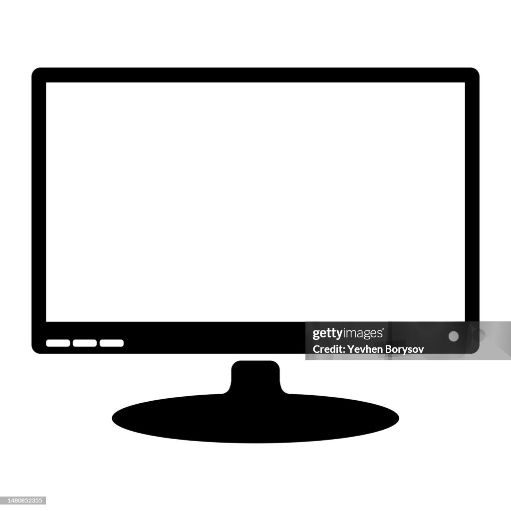 Simple illustration of monitor Personal computer component icon