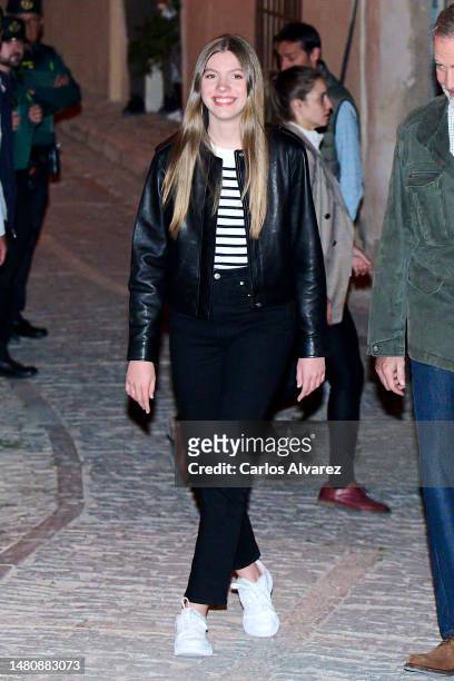 Princess Sofia of Spain attends the 60th anniversary of the popular representation of The Passion on April 08, 2023 in Chinchon, Spain.