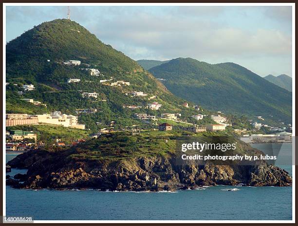 st. maarten countryside - philipsburg sint maarten stockfoto's en -beelden