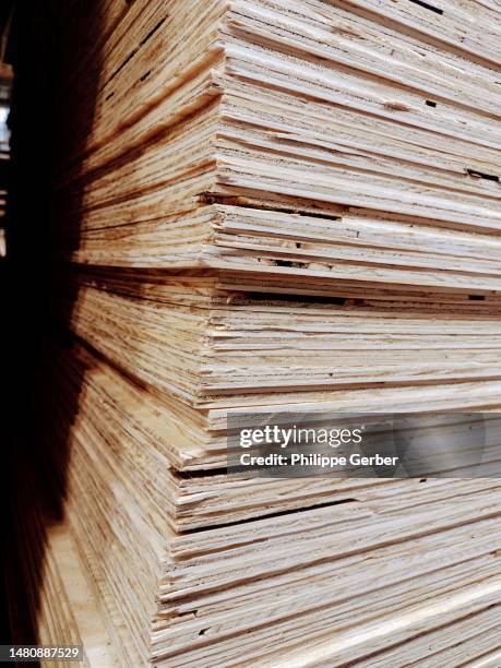 close-up of plywood - triplex stockfoto's en -beelden