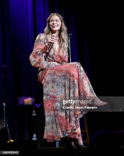 LeAnn Rimes performs at the Ryman Auditorium on April 08, 2023 in Nashville, Tennessee.