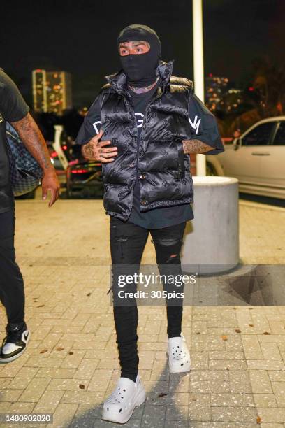 Rapper 6ix9ine is seen on April 08, 2023 in Miami, Florida.