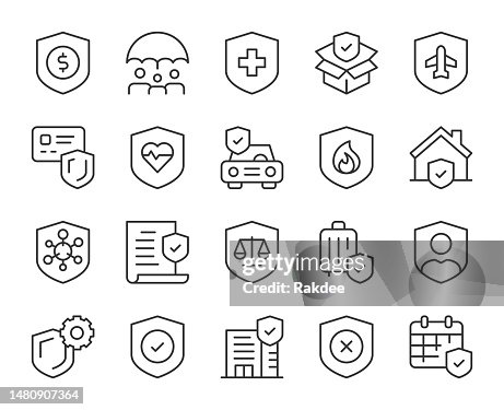 Seguros - Light Line Icons Seguros - Light Line Icons