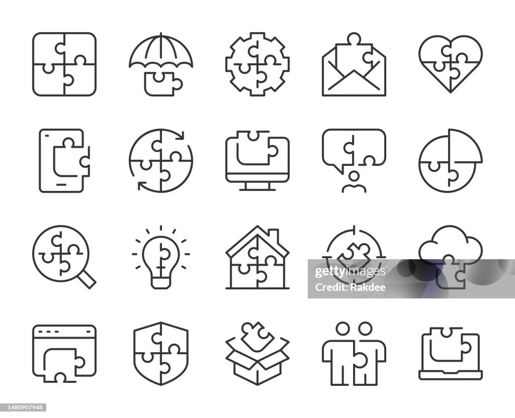 Puzzle - Light Line Icons