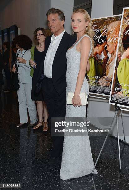 Director Benoit Jacquot and actress Diane Kruger attend the "Farewell, My Queen" premiere at the Museum of Modern Art on July 9, 2012 in New York...