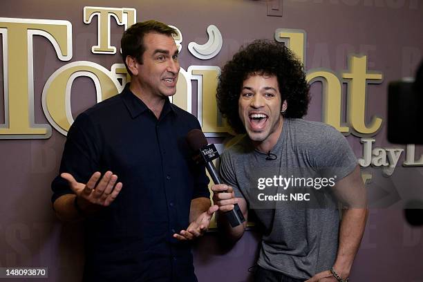 Episode 4282 -- Pictured: Actor Rob Riggle during an interview with Bryan Branly backstage on July 9, 2012 --