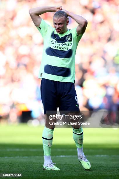 Erling Haaland of Manchester City during the Premier League match between Southampton FC and Manchester City at Friends Provident St. Mary's Stadium...