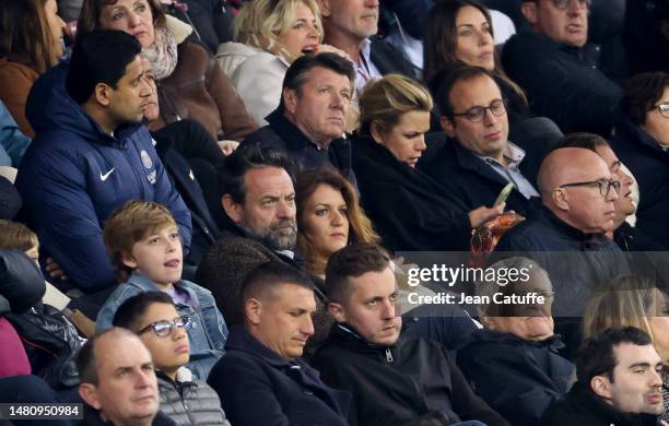 French Minister Marlene Schiappa and her new boyfriend Matthias Savignac, Eric Ciotti, above left President of PSG Nasser Al Khelaifi, Mayor of Nice...