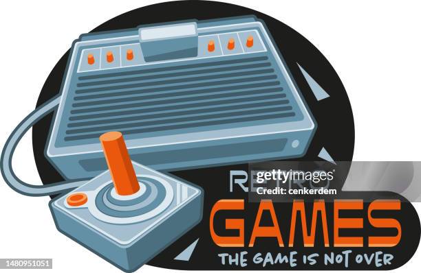 retro gaming - game over short phrase stock illustrations