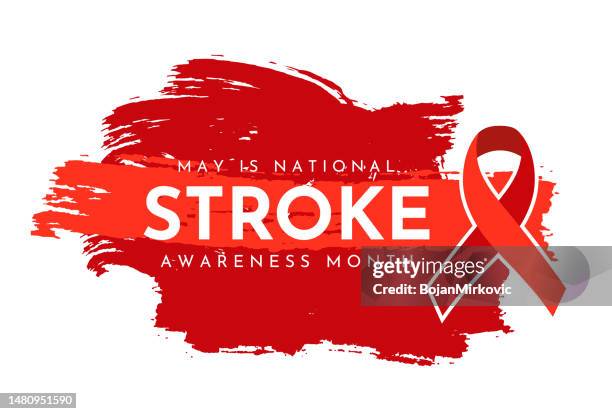 stockillustraties, clipart, cartoons en iconen met national stroke awareness month, may. vector - hersenbloeding