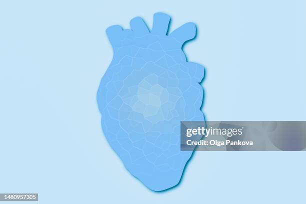 human heart, cardiological and medical concept, flat illustration - heart internal organ stock pictures, royalty-free photos & images