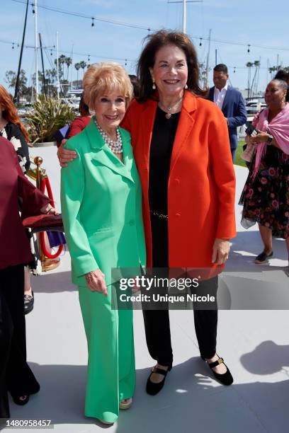 Karen Kramer and Sherry Lansing attend the 6th Annual AAFCA Special Achievement Awards at California Yacht Club on April 08, 2023 in Marina del Rey,...