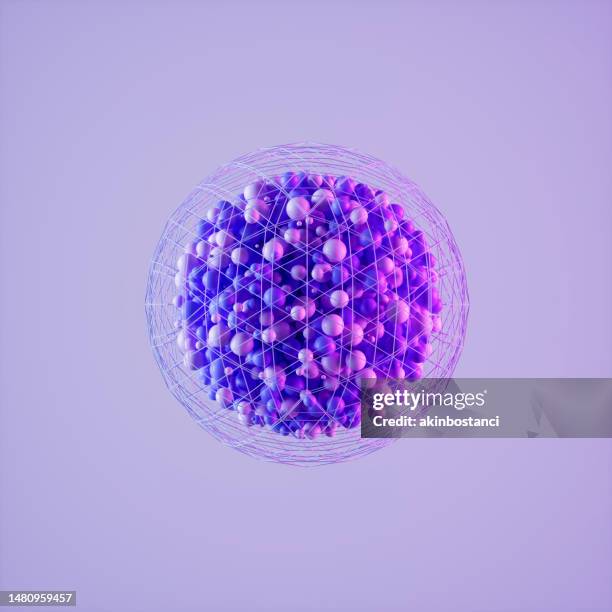 data in cage, big data, cloud computing, blockchain and artificial intelligence concept - molecule bildbanksfoton och bilder