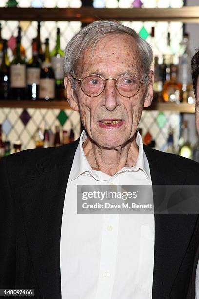 Bruce Reynolds attends "The House of Rumour" book launch party at The Club at The Ivy on July 9, 2012 in London, England.