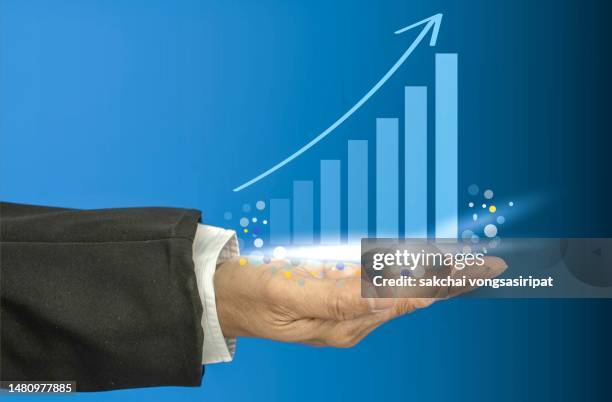 conceptual business finance growth chart still life, direction moving up, achievement - growth chart stock pictures, royalty-free photos & images