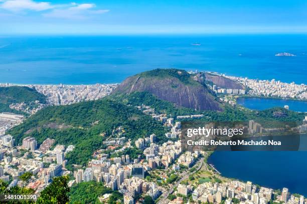 rio de janeiro landscape - corcovado hill stock pictures, royalty-free photos & images