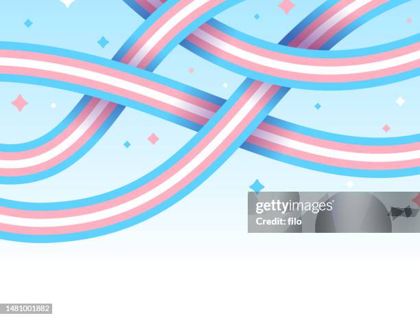 trans rights pride flag sparkle background - international transgender day of visibility stock illustrations