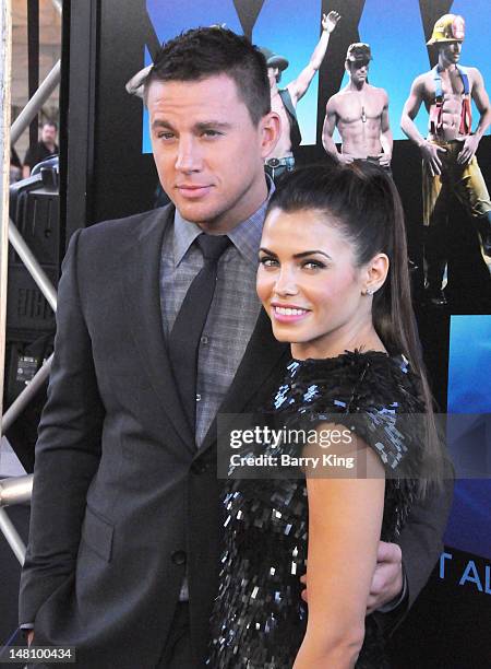 Actor Channing Tatum and actress Jenna Dewan-Tatum arrive at the 'Magic Mike' Closing Night Premiere at the 2012 Los Angeles Film Festival at Regal...