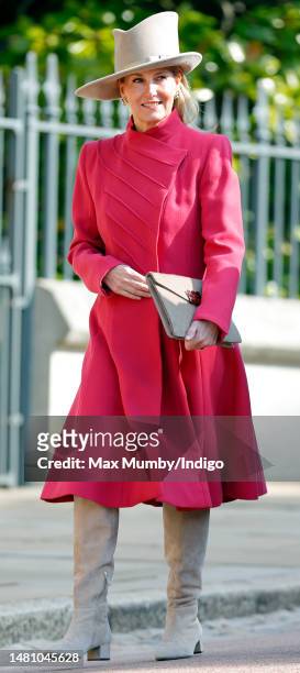 Sophie, Duchess of Edinburgh attends the traditional Easter Sunday Mattins Service at St George's Chapel, Windsor Castle on April 9, 2023 in Windsor,...