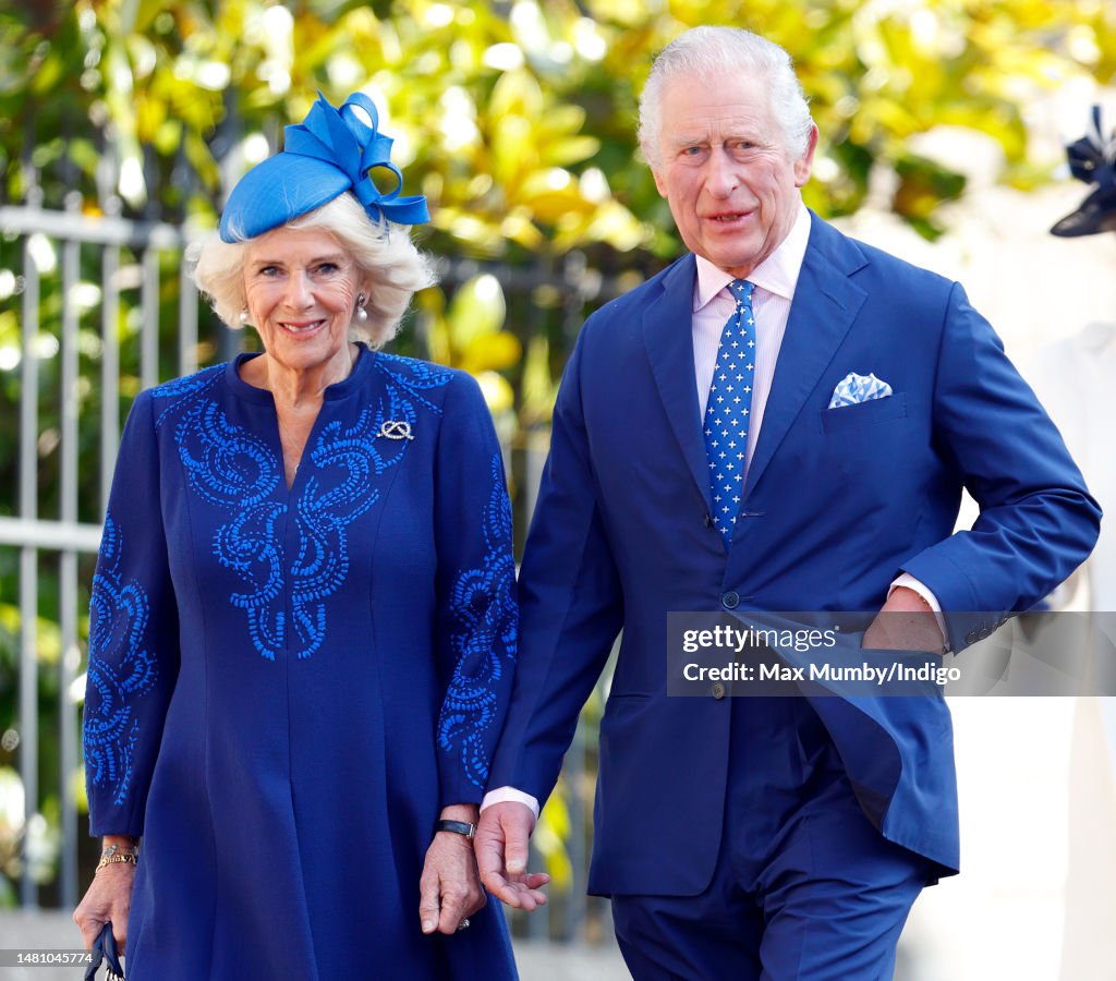 The British Royal Family Attend Easter Mattins Service