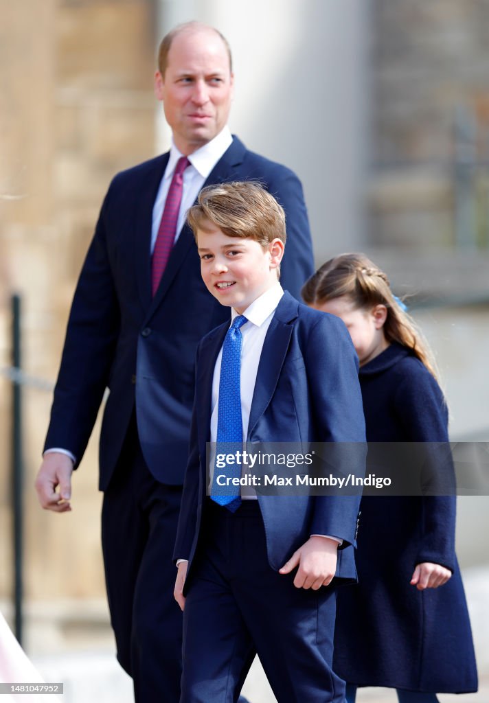 The British Royal Family Attend Easter Mattins Service