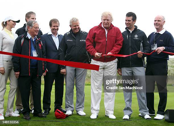 Donald Trump opens The Trump International Golf Links Course as Ivanka Trump, Eric Trump , Martin Hawtree, George O'Grady, Colin Montgomerie, Don...