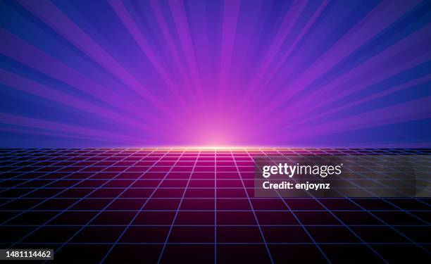 retro vapor-wave blank background - 1980 background stock illustrations