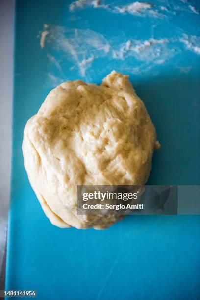 raw dough for italian easter bread (pane di pasqua) - braided bread stock pictures, royalty-free photos & images