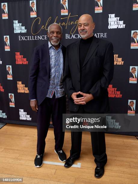 Danny Glover and Ben Guillory attend the Paul Robeson's 125th Birthday Celebration at The Los Angeles Theatre Center on April 09, 2023 in Los...