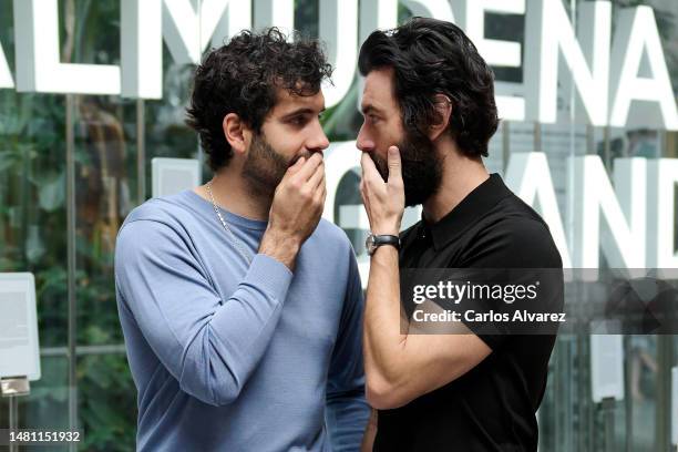 Actors Javier Rey and Tamar Novas attend the photocall for "Los Pacientes Del Doctor García" at the Puerta de Atocha - Almudena Grandes Rail Station...