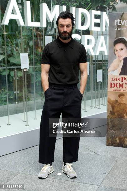 Actor Javier Rey attends the photocall for "Los Pacientes Del Doctor García" at the Puerta de Atocha - Almudena Grandes Rail Station on April 10,...