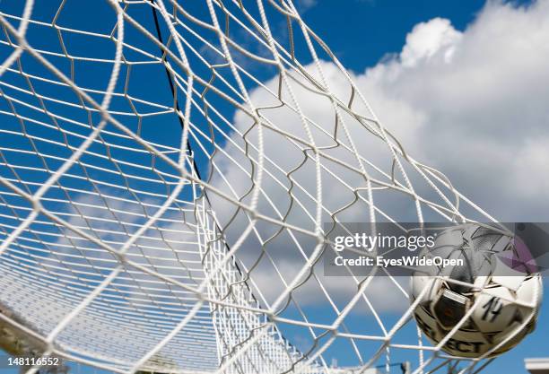 The GoalRef Technology system is tested at Fraunhofer IIS Research Institute on July 10, 2012 in Erlangen, Germany. A magnetic field is installed in...