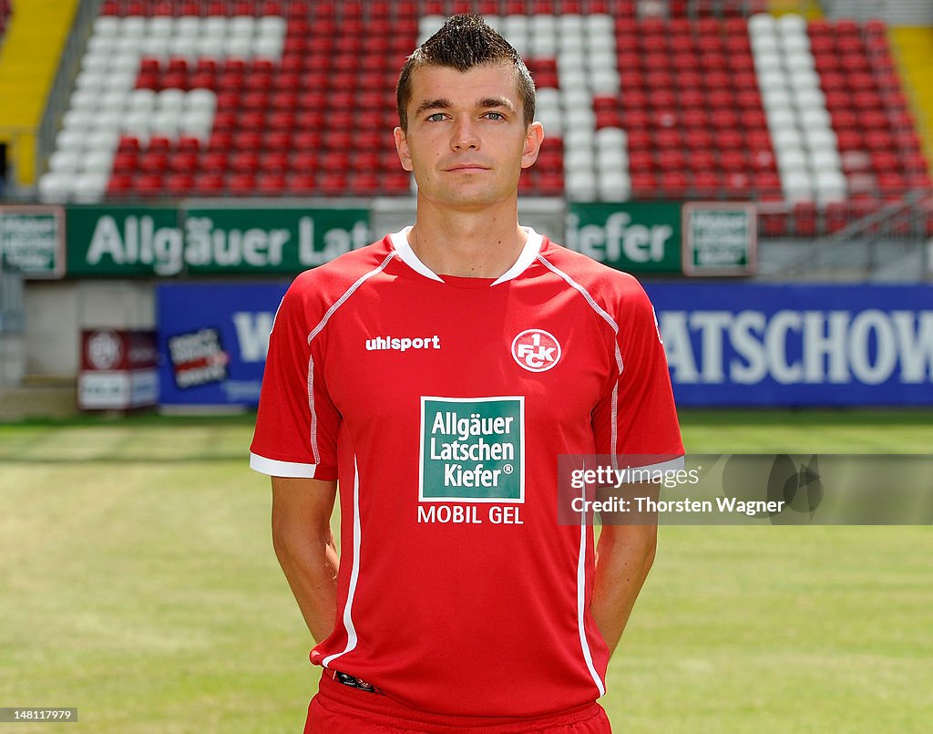 Jan Simunek looks on during the 1.FC Kaiserslautern team presentation