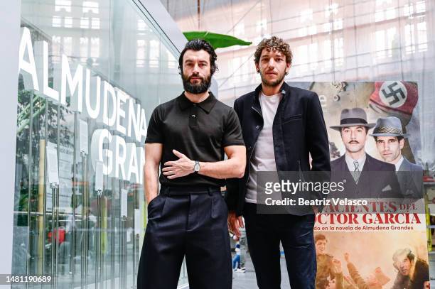 Javier Rey and Jon Olivares RTVE Presents the photocall for "Los Pacientes Del Doctor García" at Estación de tren Madrid - Puerta de Atocha -...