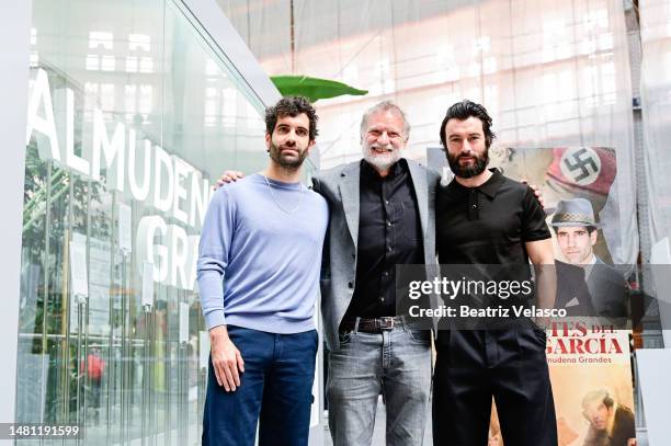 Tamar Novas, Nancho Novo and Javier Rey attend the photocall for "Los Pacientes Del Doctor García" at the Puerta de Atocha - Almudena Grandes Rail...