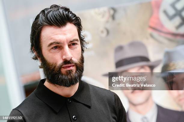 Actor Javier Rey attends the photocall for "Los Pacientes Del Doctor García" at the Puerta de Atocha - Almudena Grandes Rail Station on April 10,...