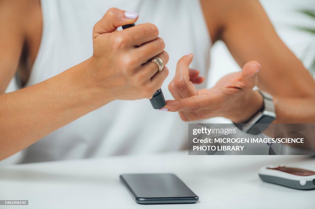 Blood sugar finger prick test