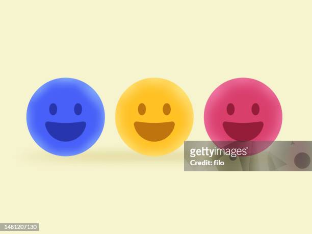ilustrações, clipart, desenhos animados e ícones de smile feedback sphere emoticon símbolos - smiley faces