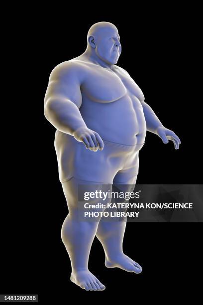 obese man standing, illustration - fast food stock illustrations