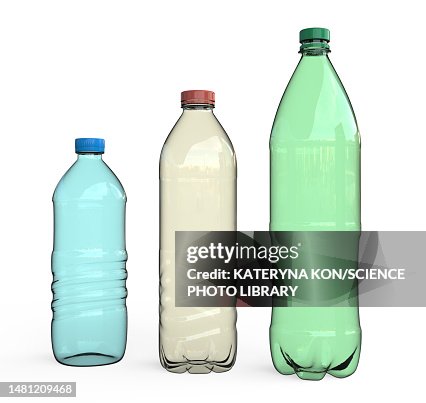 Empty plastic bottles, illustration Empty plastic bottles, illustration