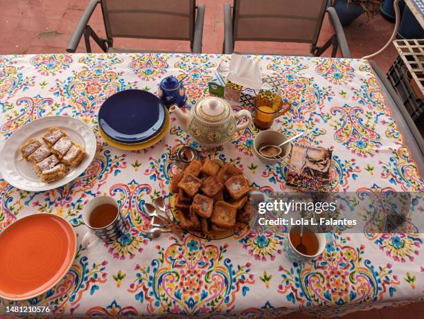 holy week sweets for dessert. torrijas. sevilla,, andalusia, spain - seville food stock pictures, royalty-free photos & images