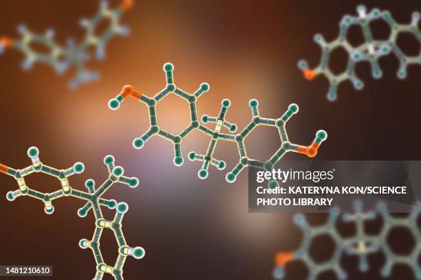 bisphenol a molecule, illustration - epoxy stock illustrations