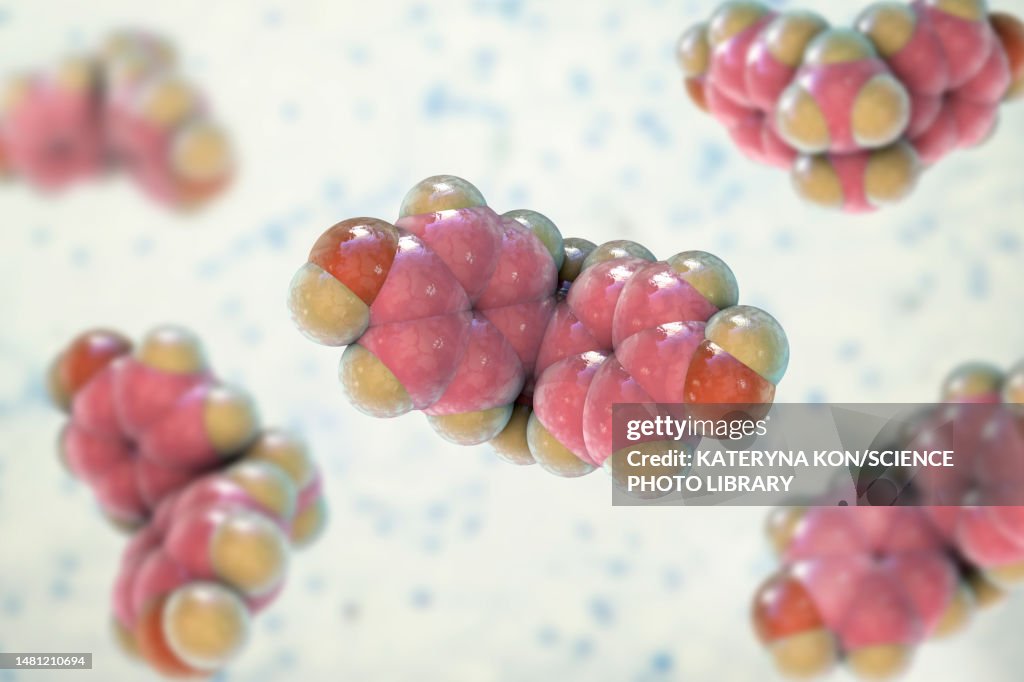 Bisphenol A molecule, illustration