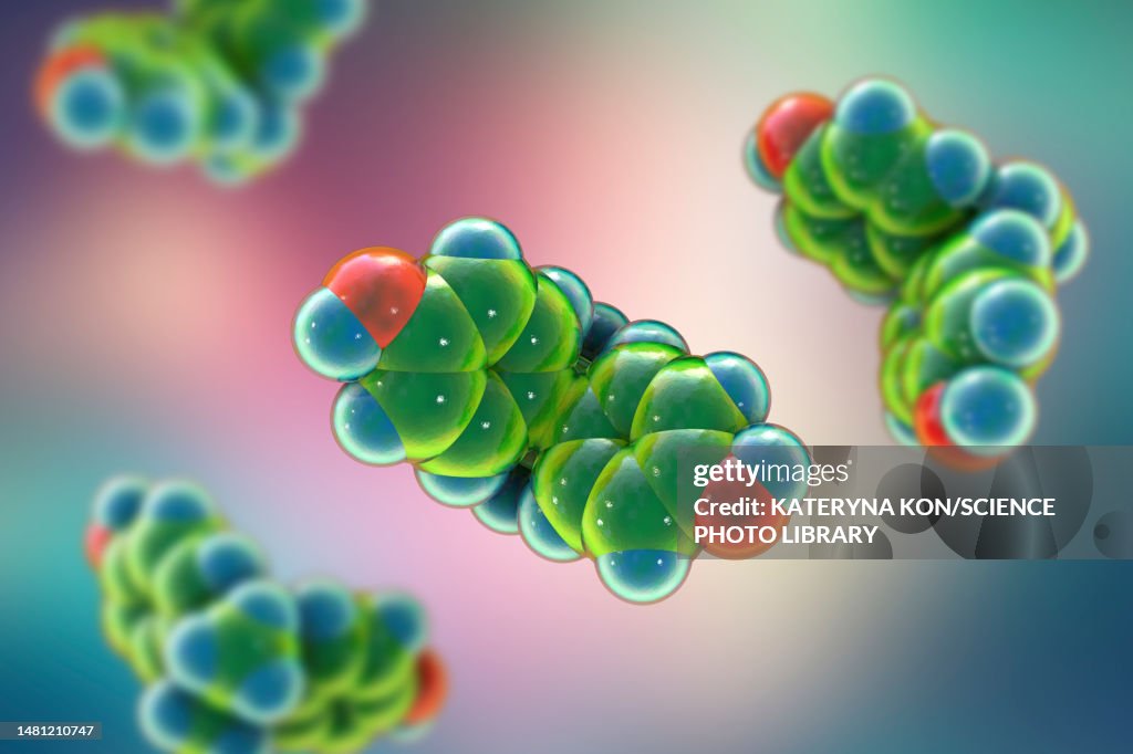 Bisphenol A molecule, illustration