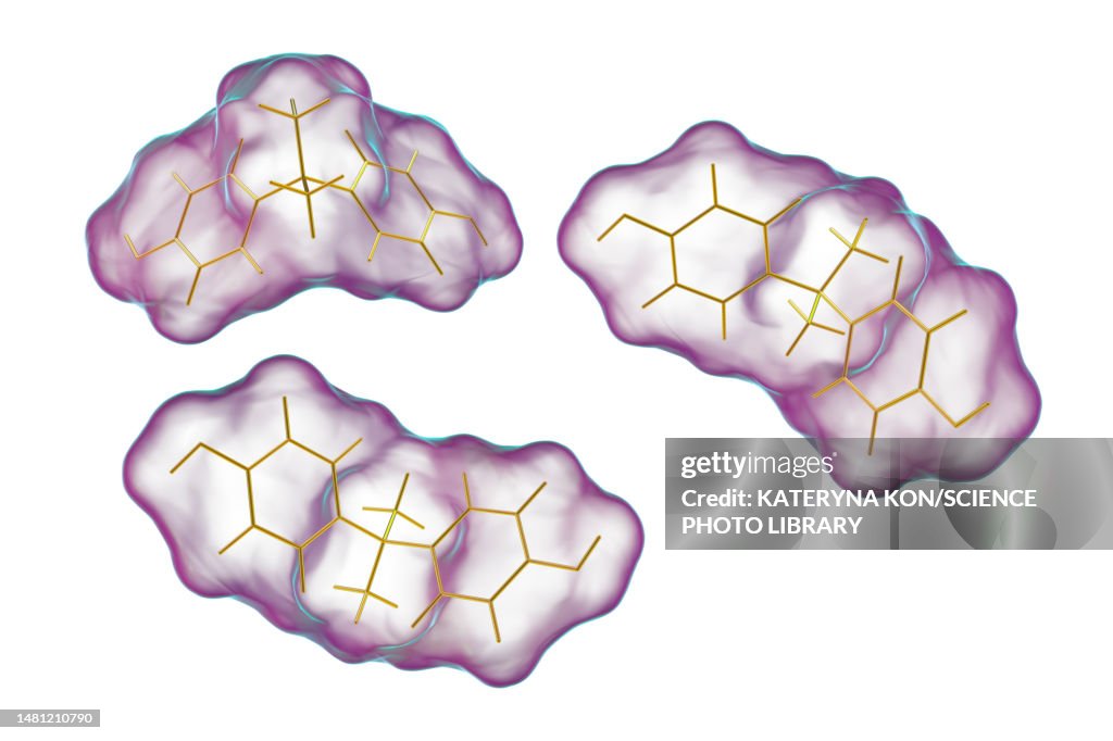 Bisphenol A molecule, illustration