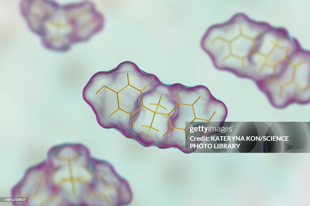 Bisphenol A molecule, illustration