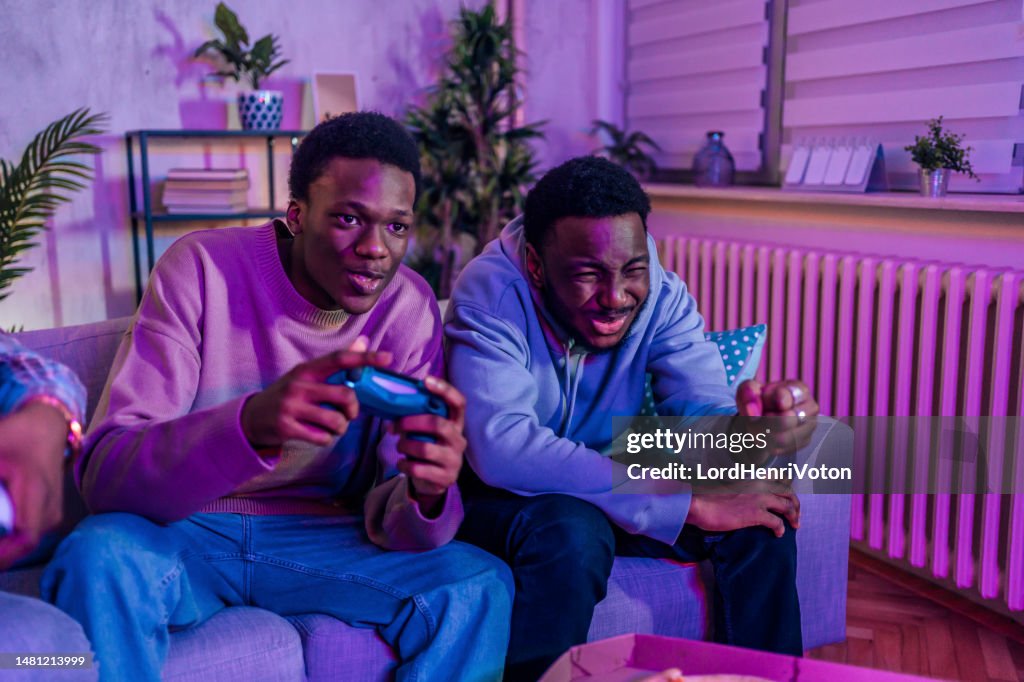 Hanging out and playing video games