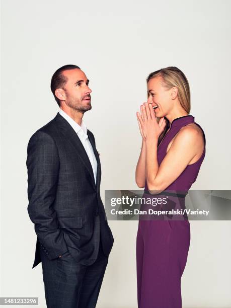 Actors Joseph Fiennes and Yvonne Strahovski are photographed for Variety Magazine on January 5, 2017 in Los Angeles, California. PUBLISHED IMAGE.