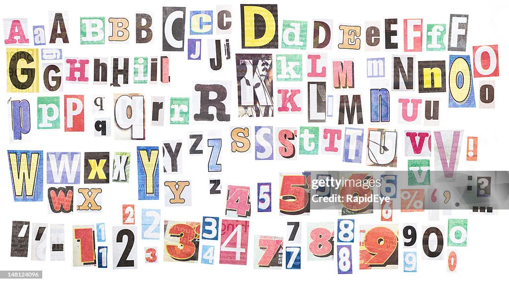 Ransom note alphabets XXXL