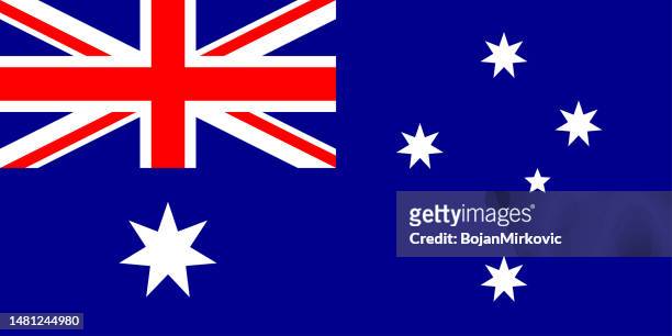 australische flagge. vektor - australia day stock-grafiken, -clipart, -cartoons und -symbole